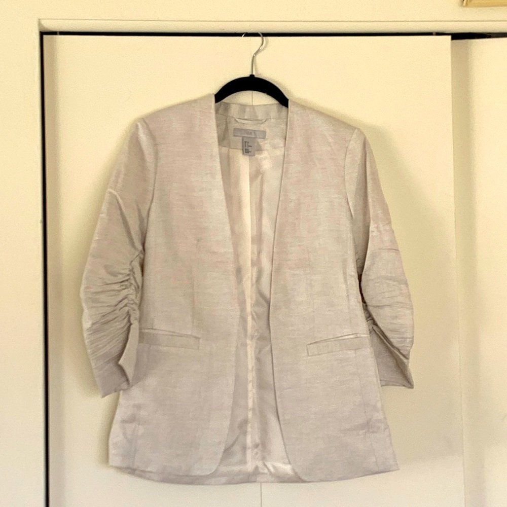 H&M linen blend cream blazer